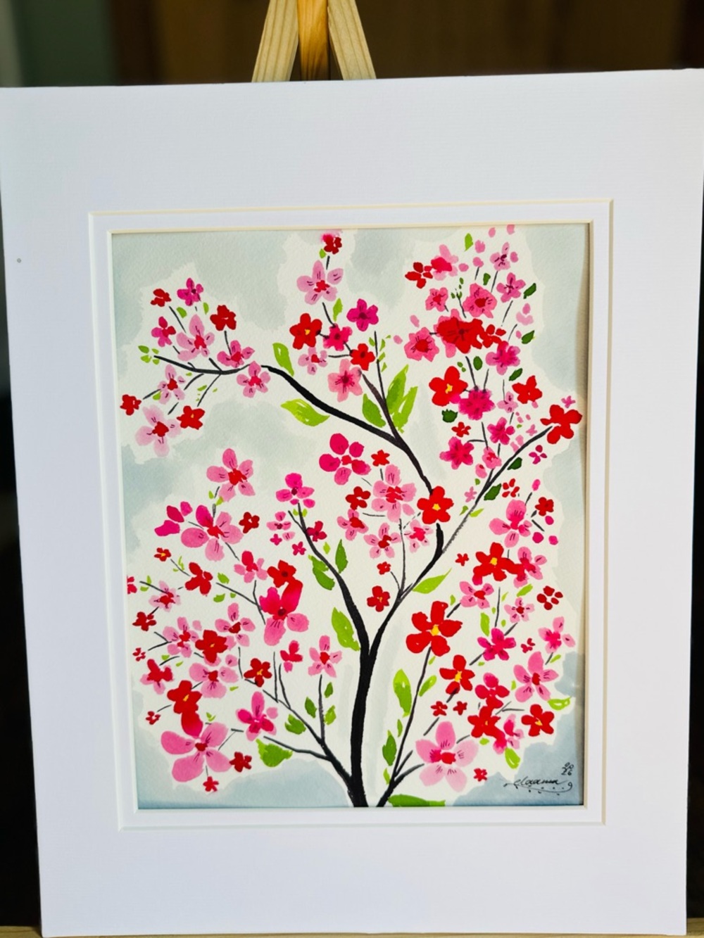 Hand-Made New Watercolor Art Cherry Blossoms - Picture 5 of 6